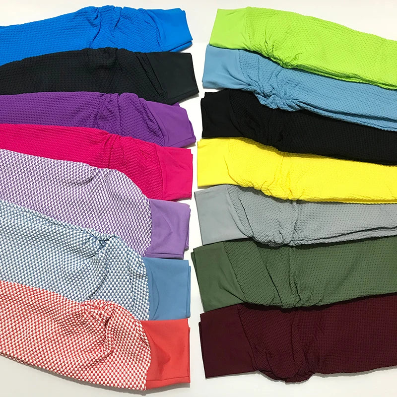 INLUMINE Honeycomb Fitness Sports Leggings Women Yoga Pants Thick Tights High Waist Highly Elastic Seamless Gym Push Up Tights