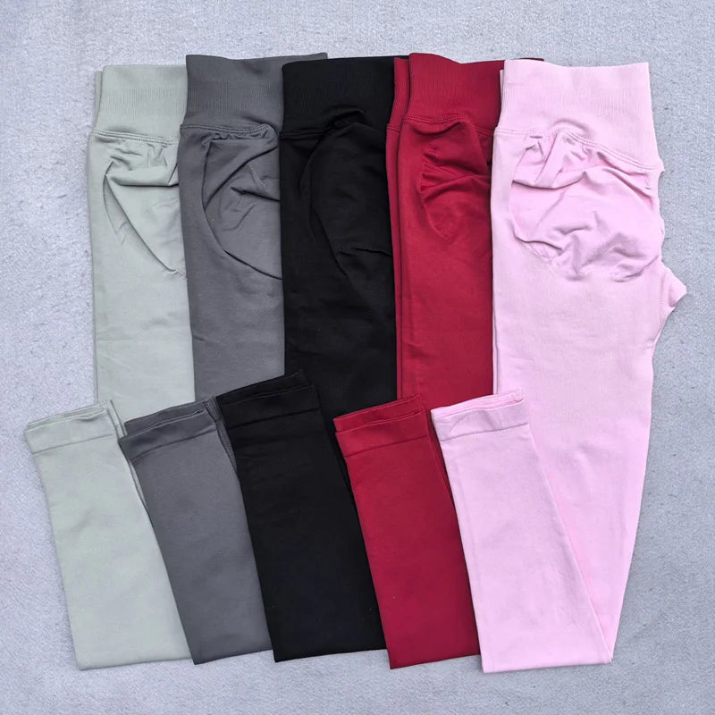 Legging Set Seamless Yoga Set Women Sportswear Scrunch Bum Gym Leggings Halter Sports Bra 2 Piece Workout Clothes