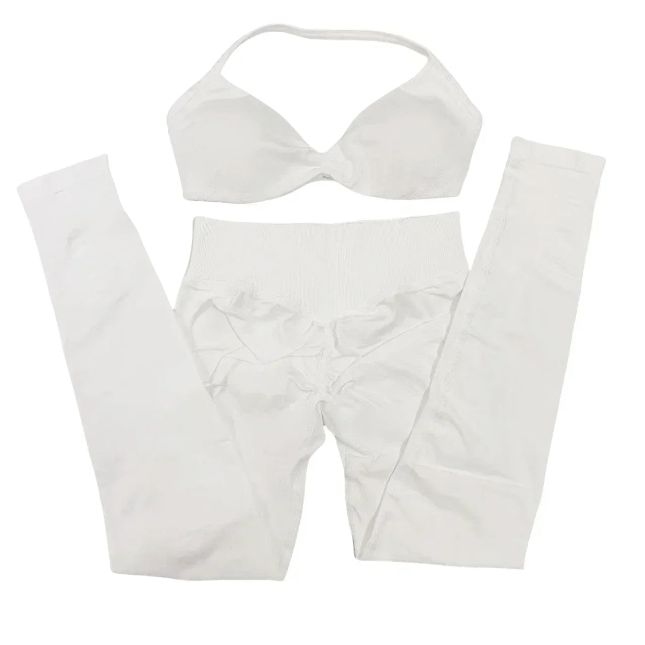 2 Piece Yoga Set Strappy Bra&Leggings Gril's Women's Resistance Training Yoga Pilates Gym Workout Suit High Elastic Seamless Set