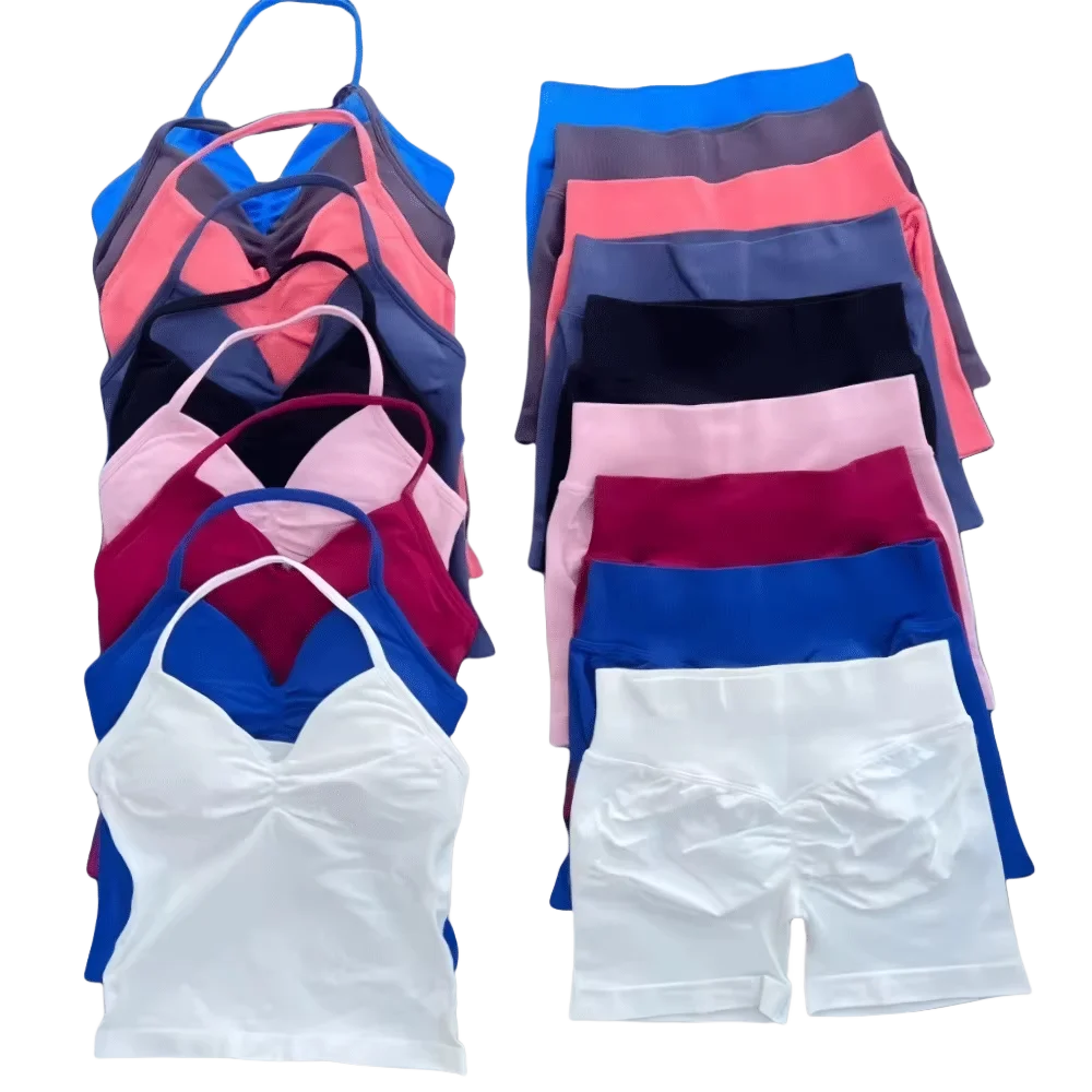 2 Piece Yoga Set Strappy Bra&Leggings Gril's Women's Resistance Training Yoga Pilates Gym Workout Suit High Elastic Seamless Set