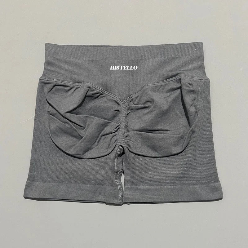HISTELLO Impact Shorts Df Substitute High Waist Women Yoga Workout Shorts Seamless Leggings Stretch Fitness Gym Running Shorts