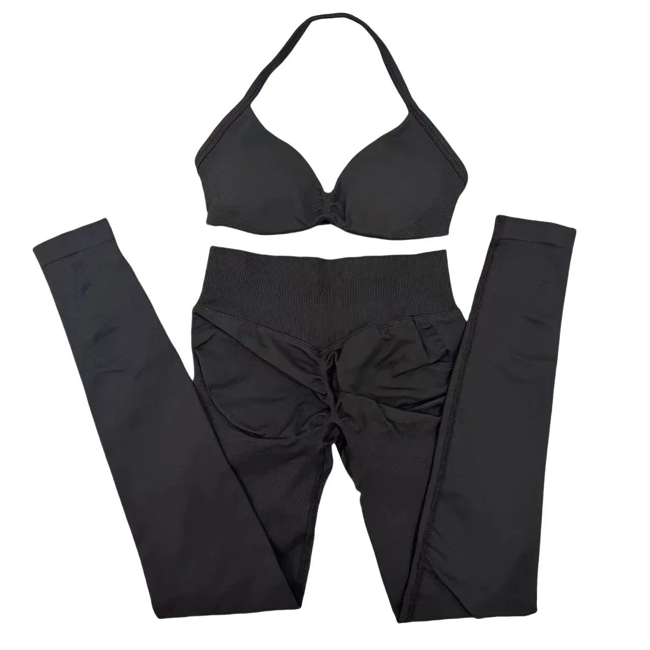 2 Piece Yoga Set Strappy Bra&Leggings Gril's Women's Resistance Training Yoga Pilates Gym Workout Suit High Elastic Seamless Set