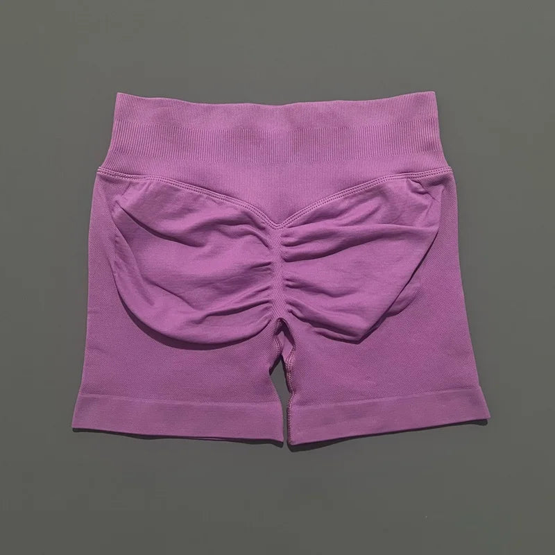 HISTELLO Impact Shorts 4.5" Women Fitness Sports Biker Shorts Low Waist Gym Short Workout Scrunch Butt Yoga Seamless Leggings