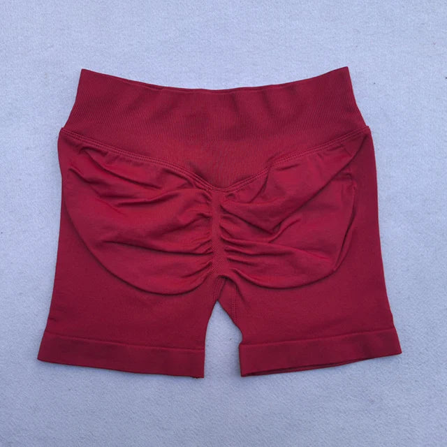 Shorts Set 2 Pieces Seamless Yoga Set Workout Tracksuit Women Halter Sport Bra And Low Waist Scrunch Bum Gym Shorts Suits