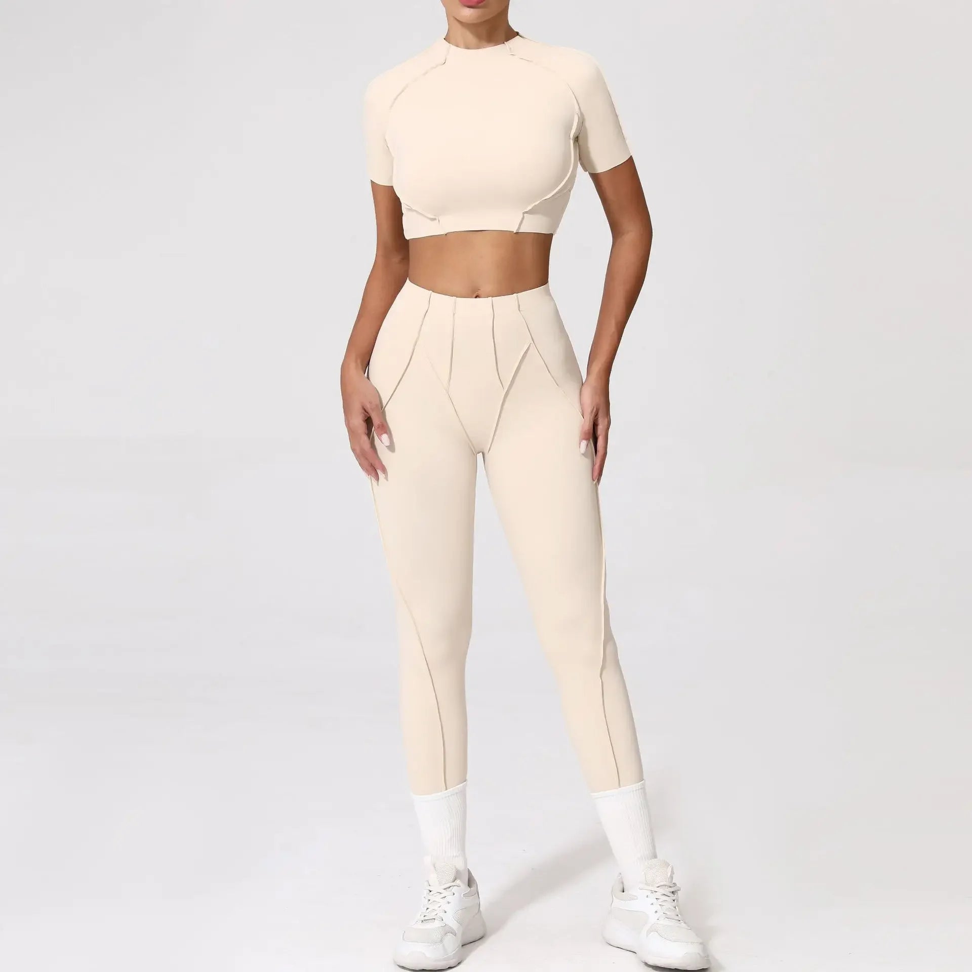 Seamless Yoga Sets Sports Fitness High Waist Hip-lifting Skinny Breathable Outdoors Running Workout Clothing Gym Suits for Women