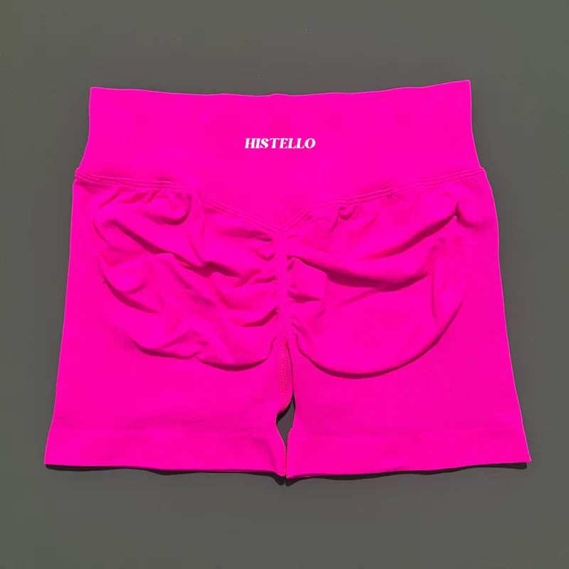 HISTELLO Impact Shorts Df Substitute High Waist Women Yoga Workout Shorts Seamless Leggings Stretch Fitness Gym Running Shorts