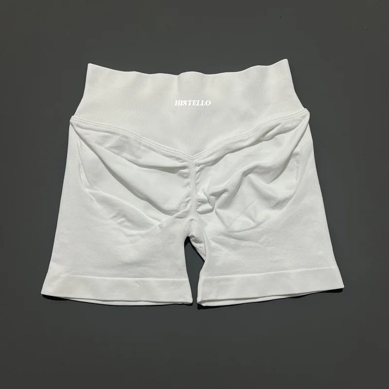 HISTELLO Impact Shorts Df Substitute High Waist Women Yoga Workout Shorts Seamless Leggings Stretch Fitness Gym Running Shorts