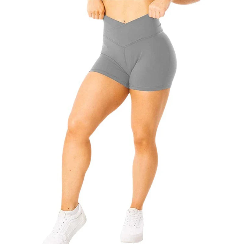 The Contour Knit V-Cross Yoga Shorts