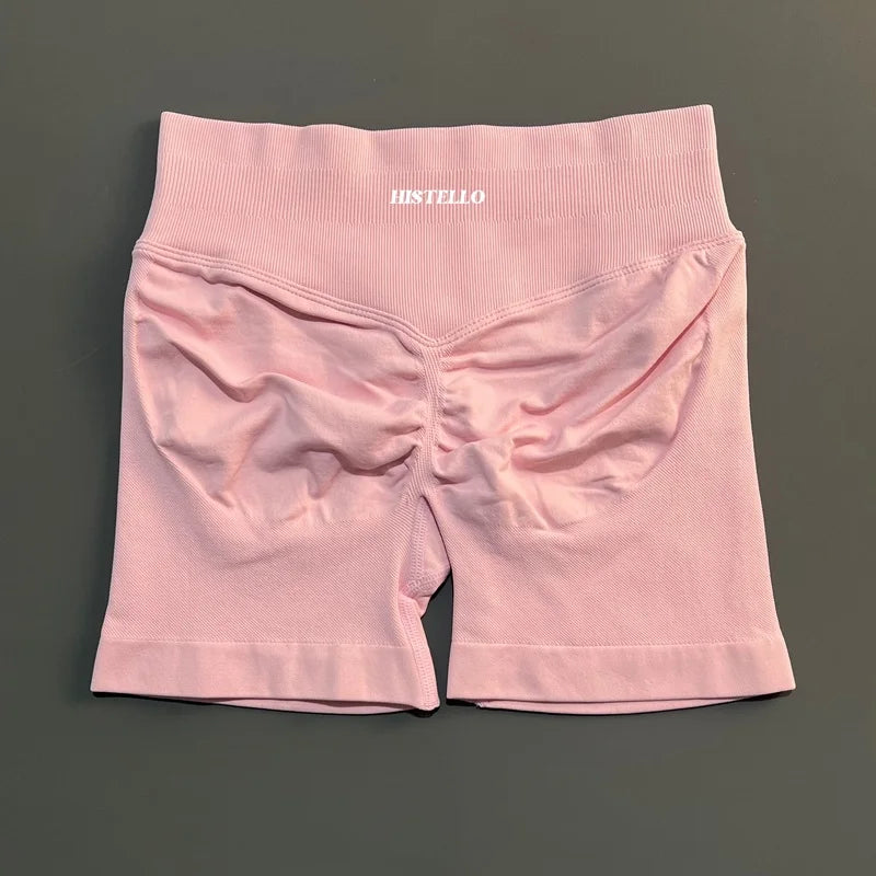 HISTELLO Impact Shorts Df Substitute High Waist Women Yoga Workout Shorts Seamless Leggings Stretch Fitness Gym Running Shorts