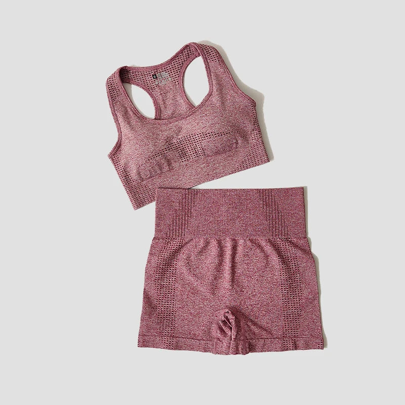 2/3/5PCS Seamless Women Yoga Set Workout Sportswear Gym Clothing Fitness Long Sleeve Crop Top High Waist Leggings Sports Suits