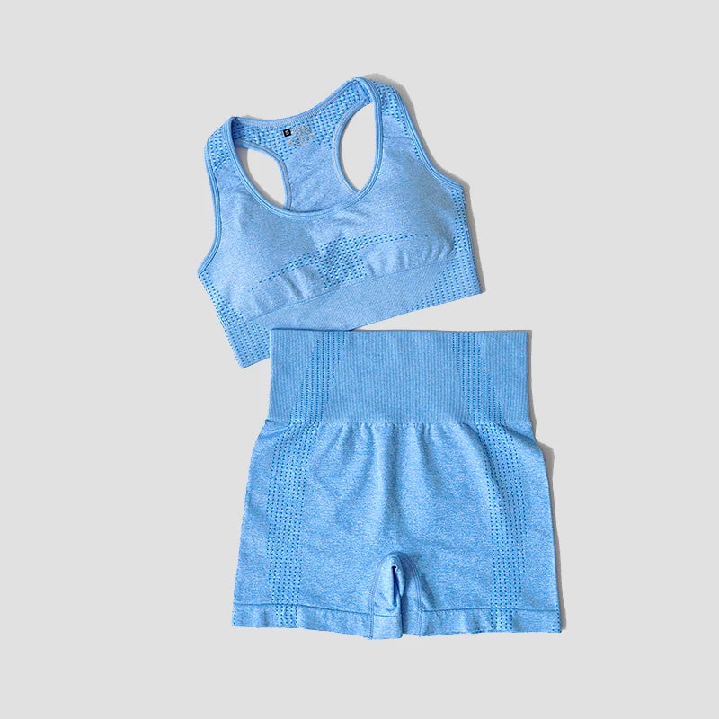 2/3/5PCS Seamless Women Yoga Set Workout Sportswear Gym Clothing Fitness Long Sleeve Crop Top High Waist Leggings Sports Suits