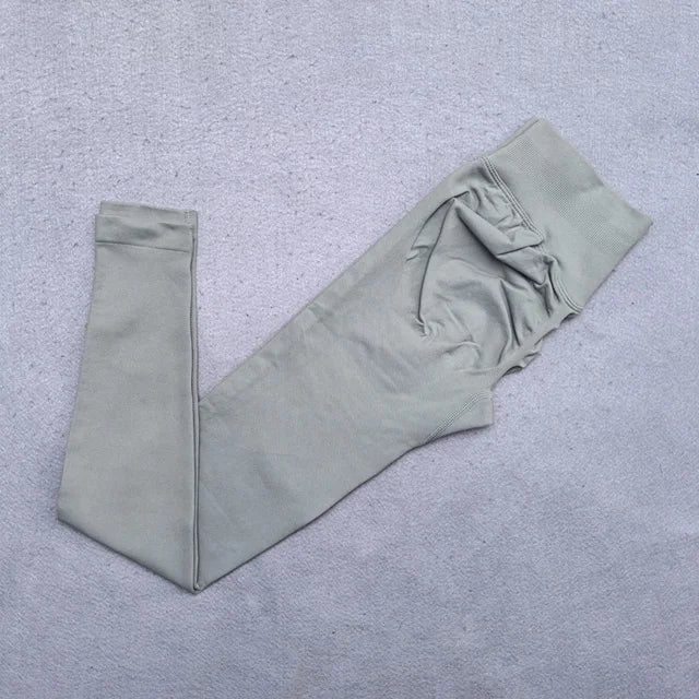 Legging Set Seamless Yoga Set Women Sportswear Scrunch Bum Gym Leggings Halter Sports Bra 2 Piece Workout Clothes