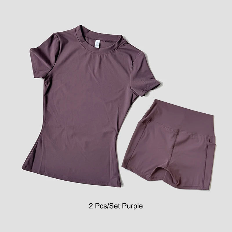 The Seamless Sculpt Short-Sleeve Set
