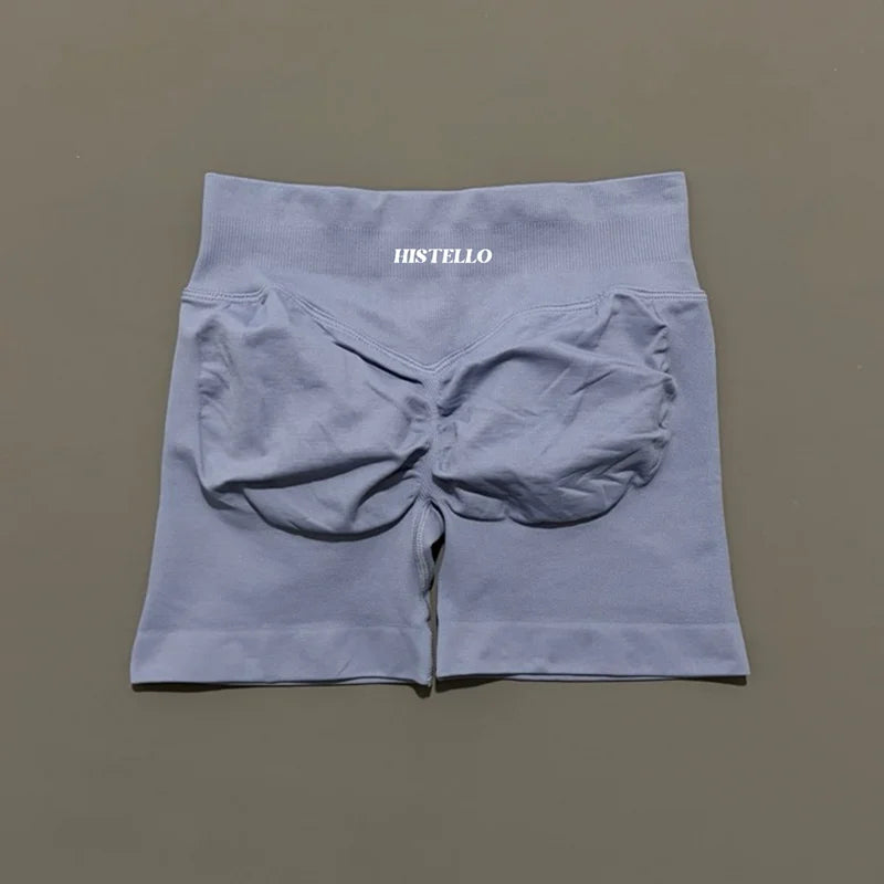 HISTELLO Impact Shorts Df Substitute High Waist Women Yoga Workout Shorts Seamless Leggings Stretch Fitness Gym Running Shorts