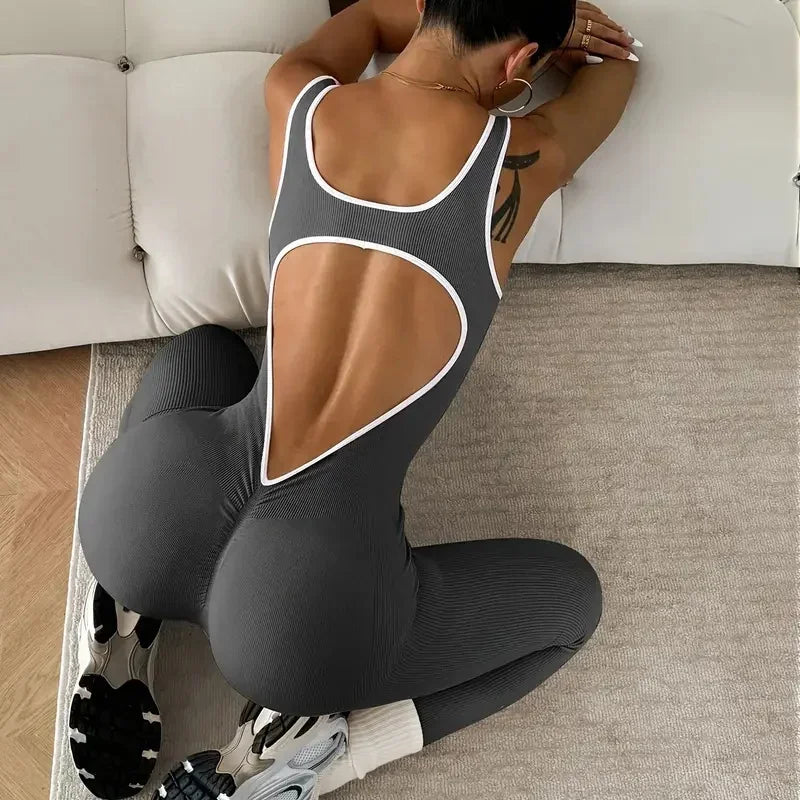 Seamless Ribbed Performance Jumpsuit