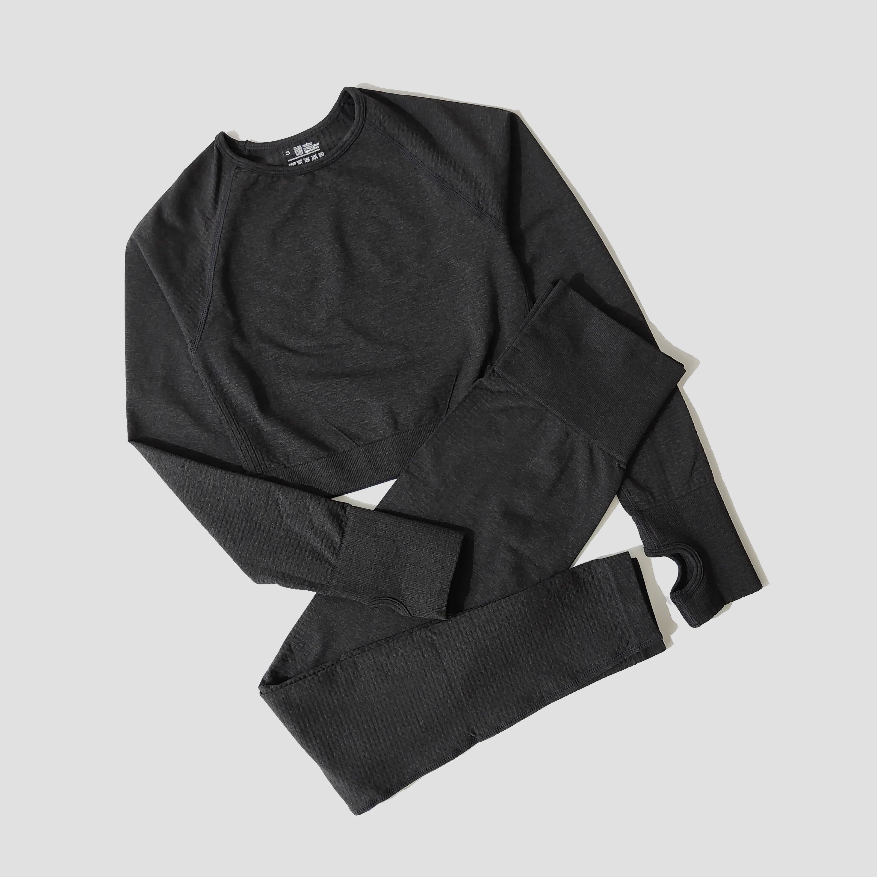 2/3/5PCS Seamless Women Yoga Set Workout Sportswear Gym Clothing Fitness Long Sleeve Crop Top High Waist Leggings Sports Suits