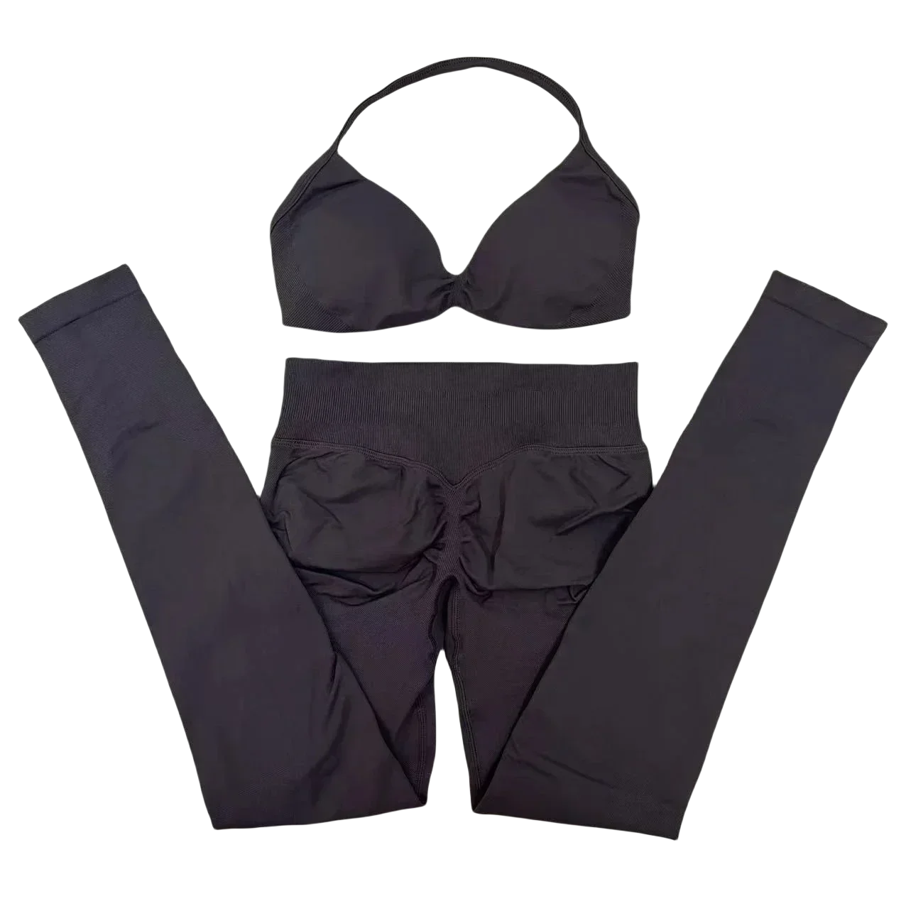 2 Piece Yoga Set Strappy Bra&Leggings Gril's Women's Resistance Training Yoga Pilates Gym Workout Suit High Elastic Seamless Set