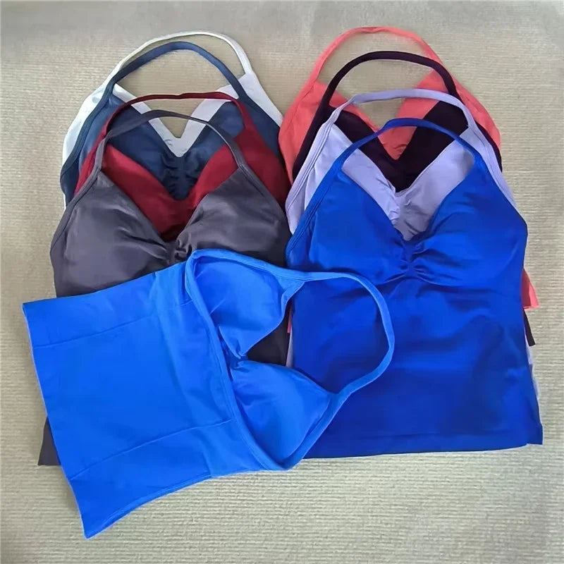 2 Piece Yoga Set Strappy Bra&Leggings Gril's Women's Resistance Training Yoga Pilates Gym Workout Suit High Elastic Seamless Set