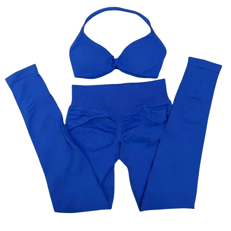 2 Piece Yoga Set Strappy Bra&Leggings Gril's Women's Resistance Training Yoga Pilates Gym Workout Suit High Elastic Seamless Set