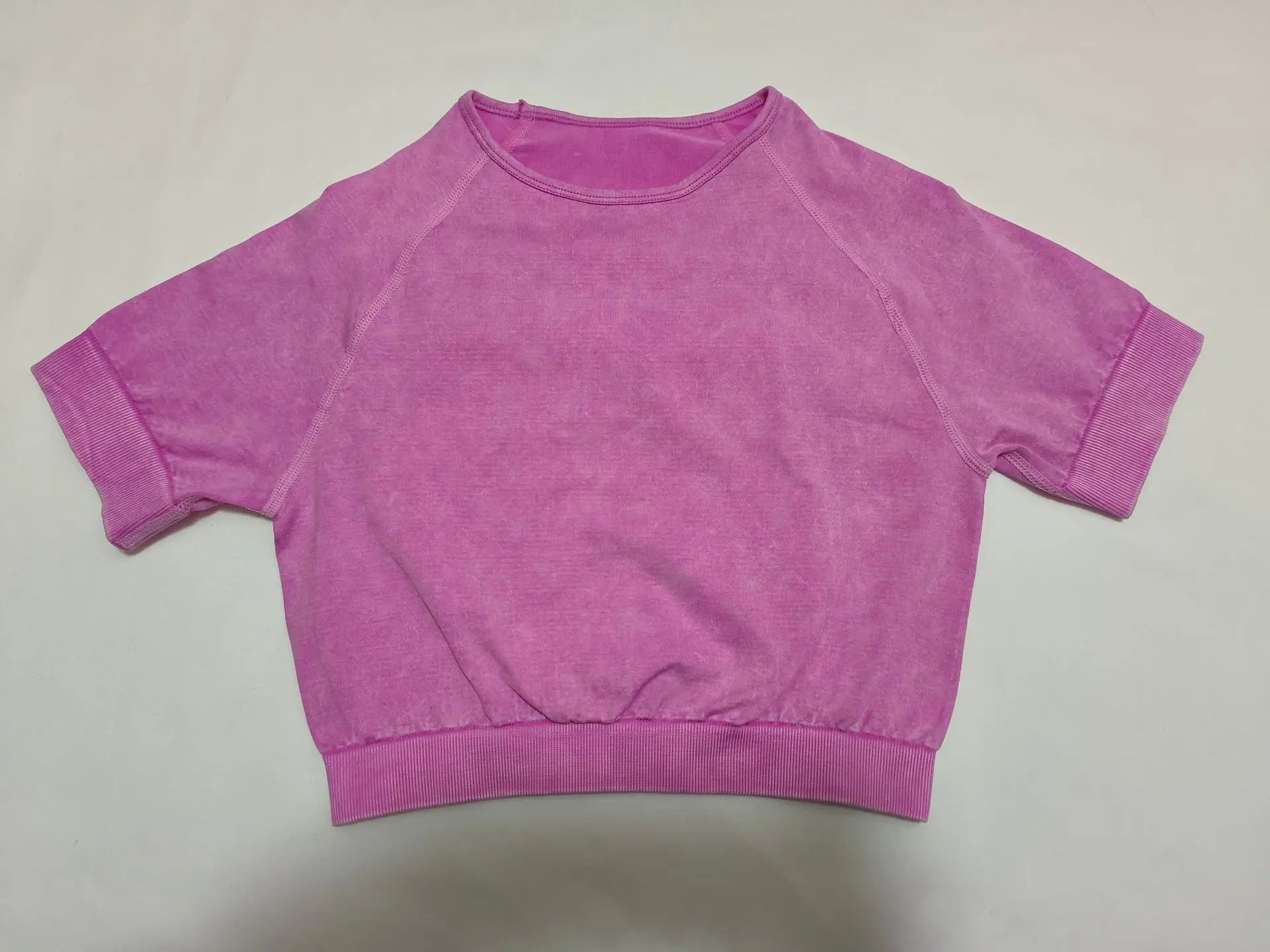 Sports High Waist Leggings Women V-back Waist Tights Stretchy Slim Yoga Fitness Set Seamless Short Sleeve Shorts and Pants Set