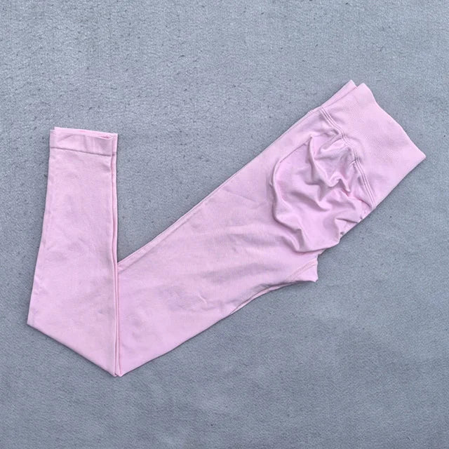 Legging Set Seamless Yoga Set Women Sportswear Scrunch Bum Gym Leggings Halter Sports Bra 2 Piece Workout Clothes