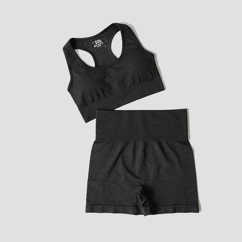 2/3/5PCS Seamless Women Yoga Set Workout Sportswear Gym Clothing Fitness Long Sleeve Crop Top High Waist Leggings Sports Suits